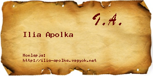 Ilia Apolka névjegykártya